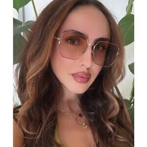 NEW Tom Ford FT0967-D Sunglasses in Gold Orange Lens